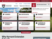 Tablet Screenshot of extension.harvard.edu