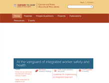 Tablet Screenshot of centerforworkhealth.sph.harvard.edu