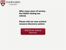 Tablet Screenshot of oasis.lib.harvard.edu