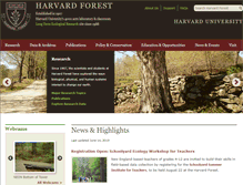 Tablet Screenshot of harvardforest.fas.harvard.edu