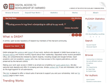 Tablet Screenshot of dash.harvard.edu