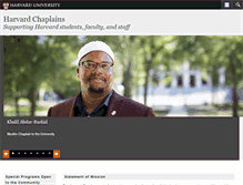 Tablet Screenshot of chaplains.harvard.edu