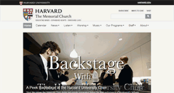 Desktop Screenshot of memorialchurch.harvard.edu