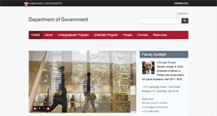 Desktop Screenshot of gov.harvard.edu