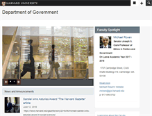 Tablet Screenshot of gov.harvard.edu