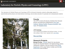 Tablet Screenshot of lppc.physics.harvard.edu