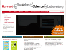 Tablet Screenshot of decisionlab.harvard.edu