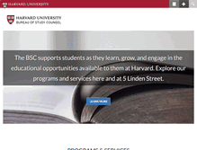 Tablet Screenshot of bsc.harvard.edu
