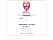 Tablet Screenshot of mail.physics.harvard.edu