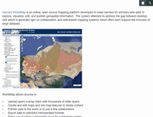 Tablet Screenshot of about.worldmap.harvard.edu