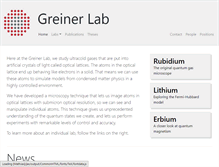 Tablet Screenshot of greiner.physics.harvard.edu