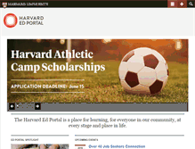 Tablet Screenshot of edportal.harvard.edu