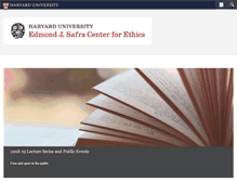 Tablet Screenshot of ethics.harvard.edu