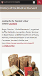 Mobile Screenshot of bookhistory.harvard.edu