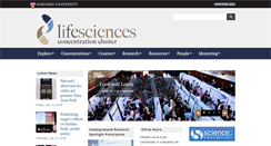 Desktop Screenshot of lifesciences.fas.harvard.edu
