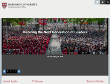 Tablet Screenshot of commencement.harvard.edu