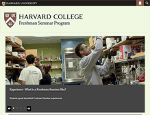 Tablet Screenshot of freshmanseminars.college.harvard.edu