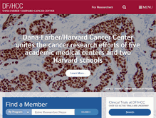 Tablet Screenshot of dfhcc.harvard.edu