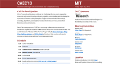 Desktop Screenshot of caec.seas.harvard.edu