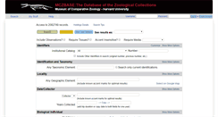 Desktop Screenshot of mczbase.mcz.harvard.edu