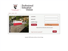 Tablet Screenshot of learnweb.harvard.edu