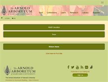 Tablet Screenshot of my.arboretum.harvard.edu