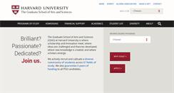 Desktop Screenshot of gsas.harvard.edu