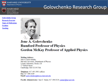Tablet Screenshot of golovchenko.physics.harvard.edu