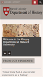 Mobile Screenshot of history.fas.harvard.edu