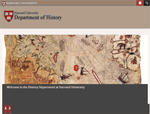 Tablet Screenshot of history.fas.harvard.edu