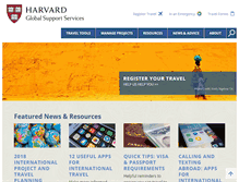 Tablet Screenshot of globalsupport.harvard.edu