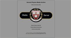 Desktop Screenshot of media.physics.harvard.edu