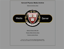 Tablet Screenshot of media.physics.harvard.edu